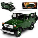 Auto Toyota FJ 40  ( Hard Top )  Green / White Top 1:24 Motormax