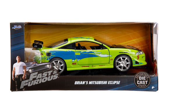 Auto BRIAN's Mitsubishi Eclipse FF 1:24 Jada Toys JT-97603-4 Caja x 4