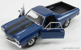 Auto Escala Chevy El Camino 1970 - Color Blue - SS 396 - 1:24 - Motor Max - 79347AC