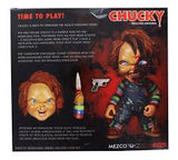 FIGURA CHUCKY PVC 15" TALKIN A NEGRA MEZCO MC-78103