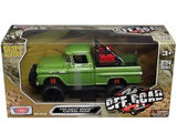 Auto Road Truck - 1958 Chevy Apache Fleetside Pickup 1958 Verooro Green 1:24 Motormax