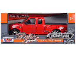 Auto Ford F-150 XLT Flareside SuperCab 2001 Red 1:24 Motor max