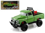 Auto Road Truck - 1958 Chevy Apache Fleetside Pickup 1958 Verooro Green 1:24 Motormax