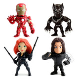 Figura black panther, black widow, winter soldier ironman  de Metal 4" -84279-W2    2 x 37,0