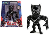 Figura black panther, black widow, winter soldier ironman  de Metal 4" -84279-W2    2 x 37,0